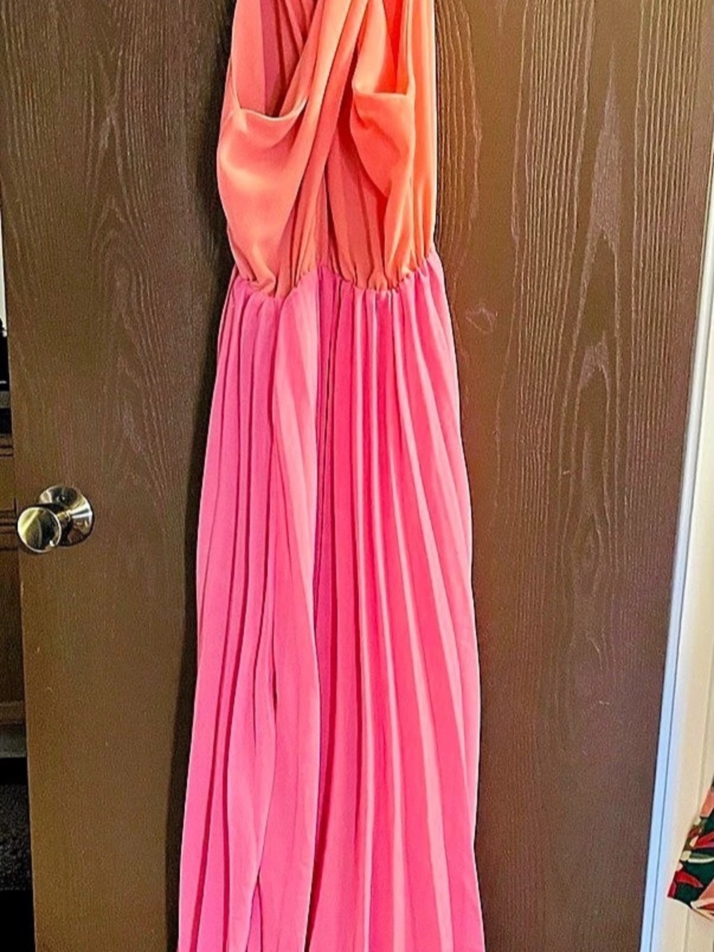 Pink & Orange Maxi Dress Size Medium Like New